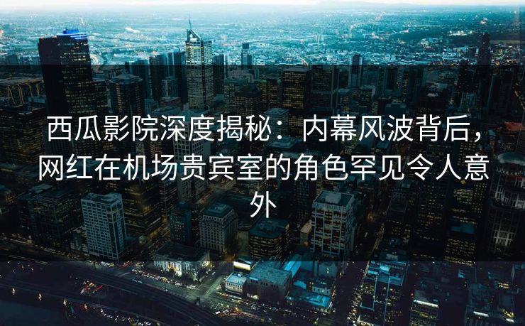 西瓜影院深度揭秘：内幕风波背后，网红在机场贵宾室的角色罕见令人意外